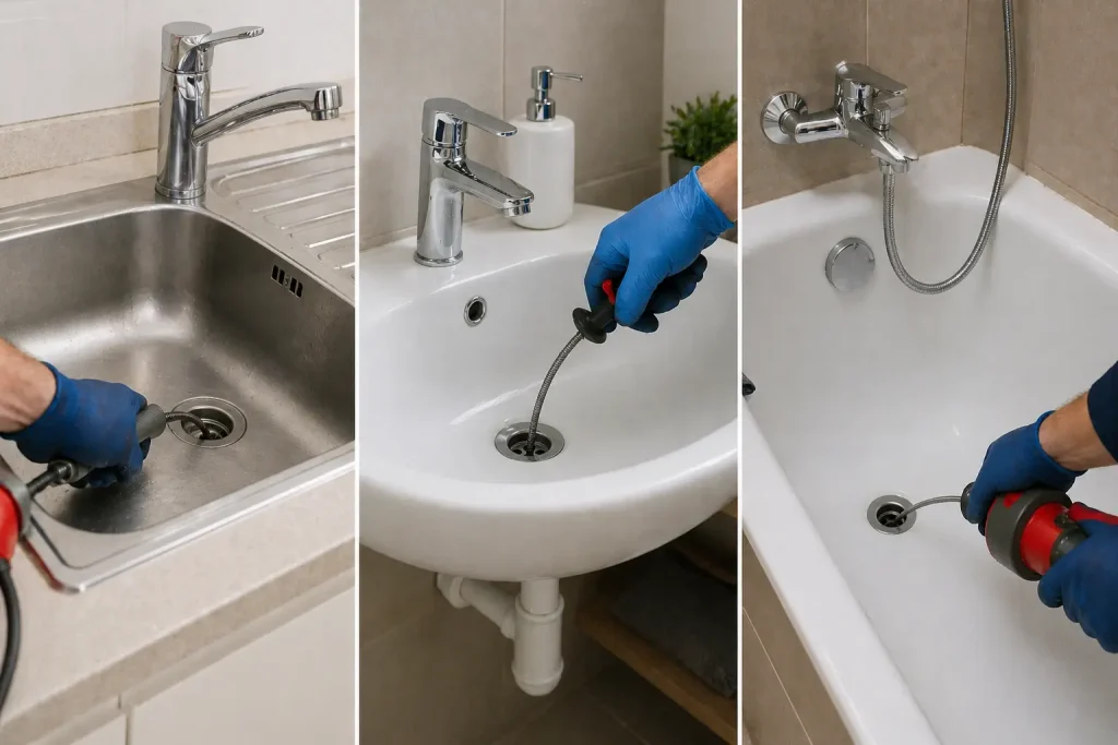 Drain unblocking in Manilva