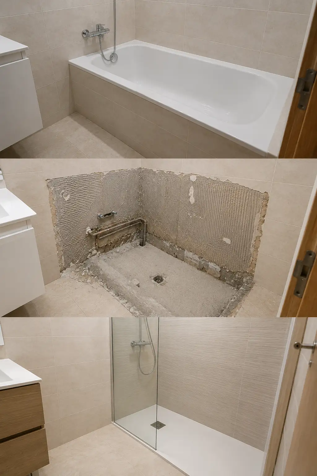 Servicio completo cambio bañera por ducha Manilva